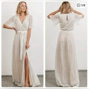 White Dress with gold Sparkles